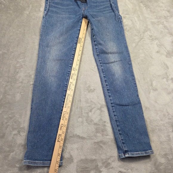 Madewell Maternity Skinny Jeans Women 28 Blue Denim Over Belly Panel Comfortable - Picture 5 of 10